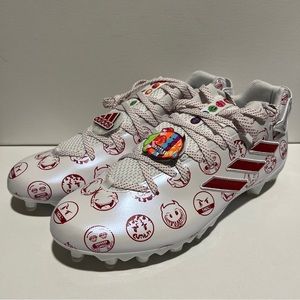 Men’s Size 11.5 Adidas Freak 22 Big Mood Emoji Football Cleats GZ6901 Red White
